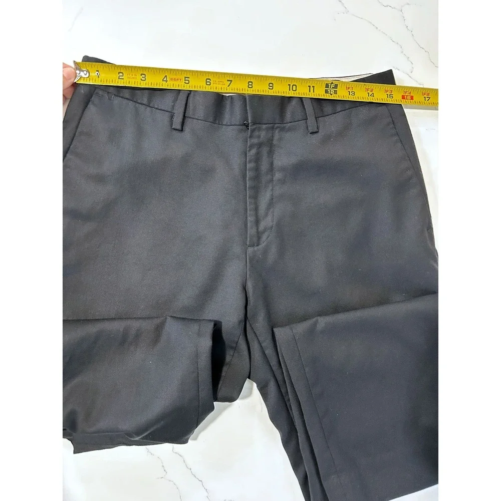 Banana Republic Mens Tailored Slim‎ Fit Black 100% Wool Dress Pants 31x30 Office